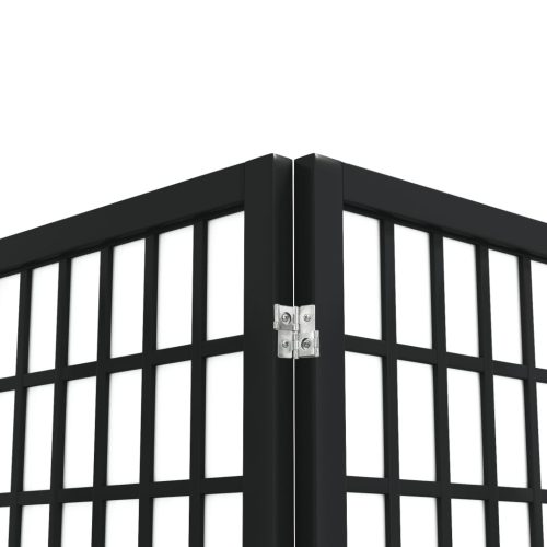  4 paneles fekete japán stílusú összecsukható paraván 160x170 cm