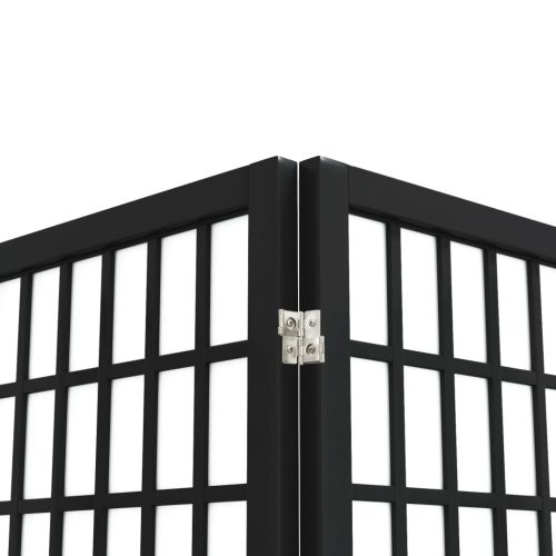  6 paneles fekete japán stílusú összecsukható paraván 240x170 cm