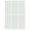  3-paneles fehér japán stílusú összecsukható paraván 120x170 cm