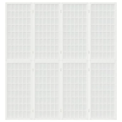  4 paneles fehér japán stílusú összecsukható paraván 160x170 cm