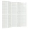 5 paneles fehér japán stílusú összecsukható paraván 200x170 cm