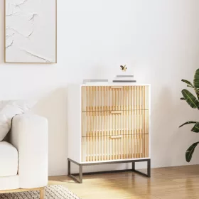  fehér szerelt fa tálalószekrény 60 x 30 x 75 cm