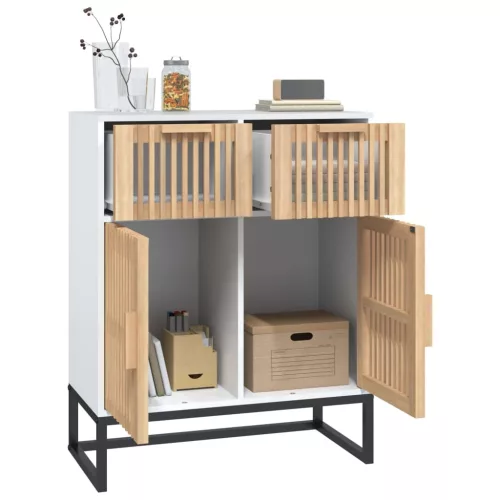  fehér szerelt fa tálalószekrény 60 x 30 x 75 cm