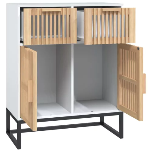  fehér szerelt fa tálalószekrény 60 x 30 x 75 cm