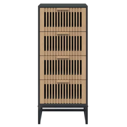  fekete szerelt fa magasszekrény 40 x 30 x 95 cm
