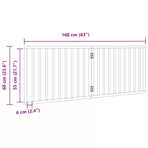  nyárfa 2 paneles összecsukható kutyakapu 160 cm