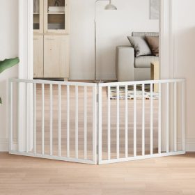  fehér nyárfa 2 paneles összecsukható kutyakapu 160 cm