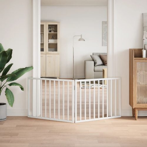  fehér nyárfa 2 paneles összecsukható kutyakapu 160 cm