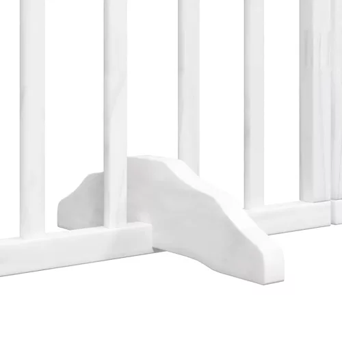  fehér nyárfa 4 paneles összecsukható kutyakapu ajtóval 320 cm