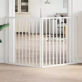  fehér nyárfa 2 paneles összecsukható kutyakapu 160 cm