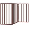  barna nyárfa 3 paneles összecsukható kutyakapu 150 cm