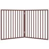  barna nyárfa 2 paneles összecsukható kutyakapu 160 cm