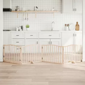  nyárfa 4 paneles összecsukható kutyakapu ajtóval 320 cm