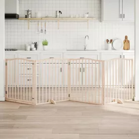  nyárfa 4 paneles összecsukható kutyakapu ajtóval 320 cm