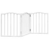  fehér nyárfa 3 paneles összecsukható kutyakapu 150 cm