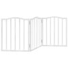  fehér nyárfa 3 paneles összecsukható kutyakapu 150 cm