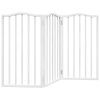  fehér nyárfa 3 paneles összecsukható kutyakapu 150 cm