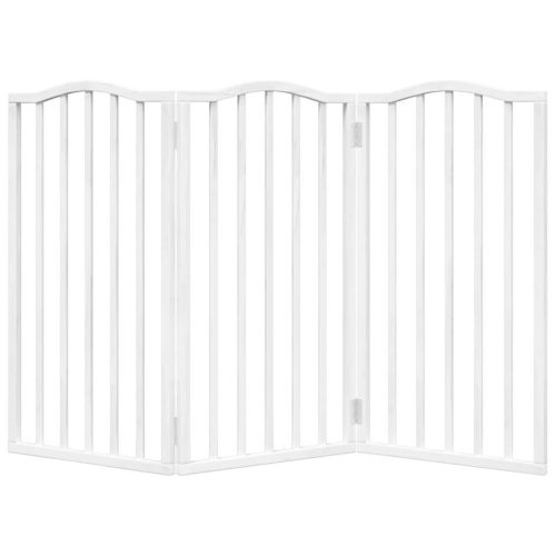  fehér nyárfa 3 paneles összecsukható kutyakapu 150 cm