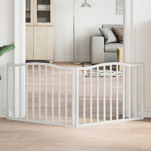  fehér nyárfa 2 paneles összecsukható kutyakapu 160 cm