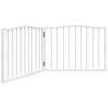  fehér nyárfa 2 paneles összecsukható kutyakapu 160 cm
