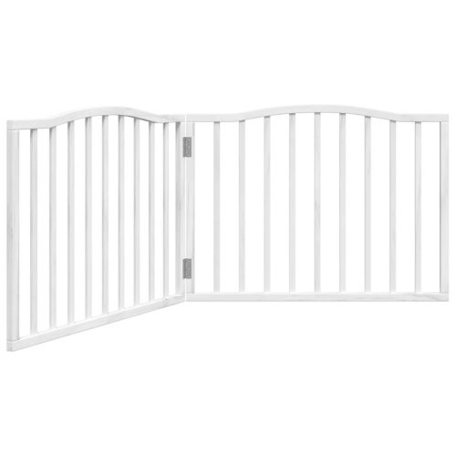  fehér nyárfa 2 paneles összecsukható kutyakapu 160 cm