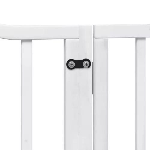  fehér nyárfa 4 paneles összecsukható kutyakapu ajtóval 320 cm