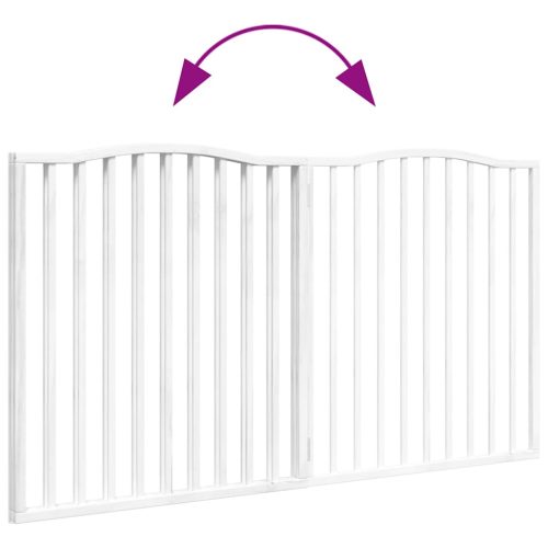  fehér nyárfa 2 paneles összecsukható kutyakapu 160 cm