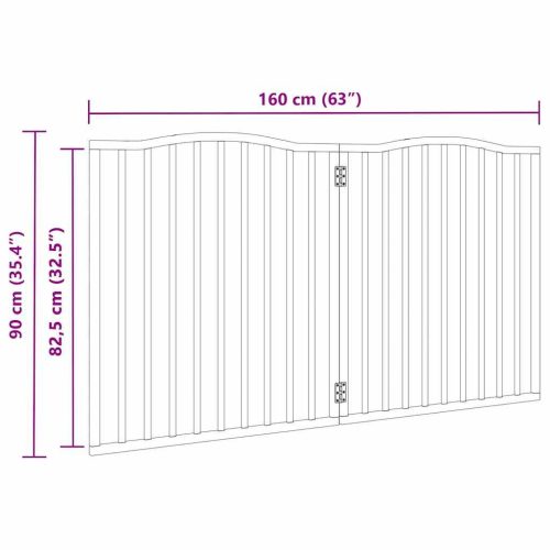  fehér nyárfa 2 paneles összecsukható kutyakapu 160 cm