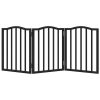 fekete nyárfa 3 paneles összecsukható kutyakapu 150 cm
