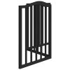  fekete nyárfa 3 paneles összecsukható kutyakapu 150 cm