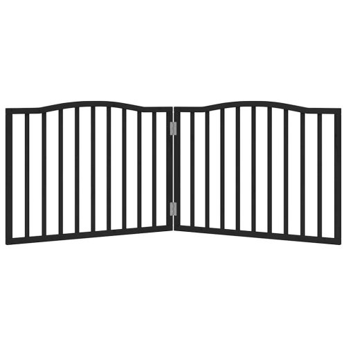  fekete nyárfa 2 paneles összecsukható kutyakapu 160 cm