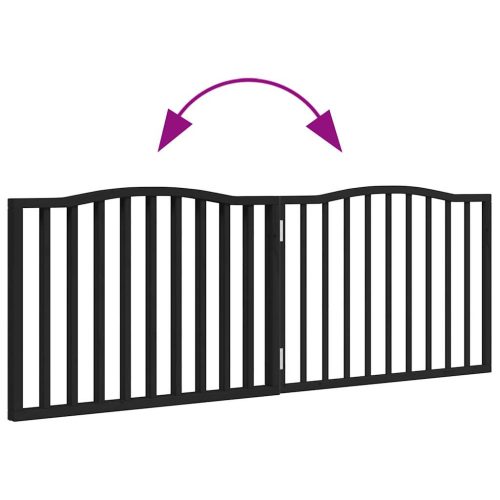  fekete nyárfa 2 paneles összecsukható kutyakapu 160 cm