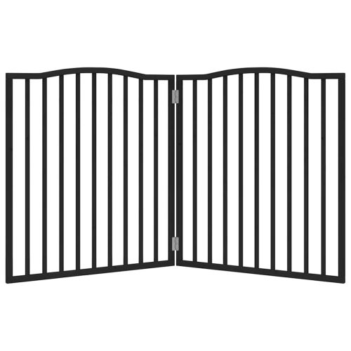  fekete nyárfa 2 paneles összecsukható kutyakapu 160 cm