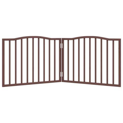  barna nyárfa 2 paneles összecsukható kutyakapu 160 cm