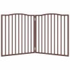  barna nyárfa 2 paneles összecsukható kutyakapu 160 cm