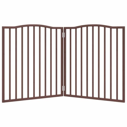  barna nyárfa 2 paneles összecsukható kutyakapu 160 cm