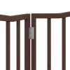  barna nyárfa 2 paneles összecsukható kutyakapu 160 cm