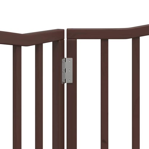  barna nyárfa 2 paneles összecsukható kutyakapu 160 cm