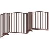  barna nyárfa 4 paneles összecsukható kutyakapu ajtóval 320 cm