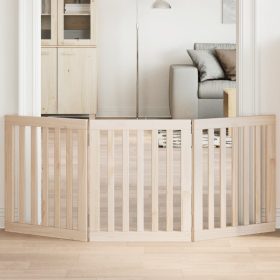  nyárfa 3 paneles összecsukható kutyakapu 150 cm