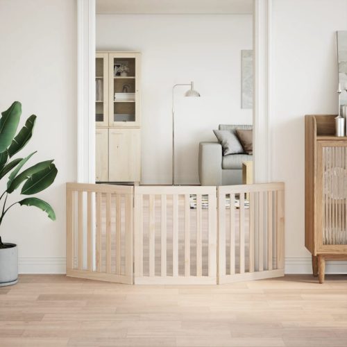  nyárfa 3 paneles összecsukható kutyakapu 150 cm