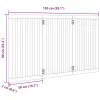  nyárfa 3 paneles összecsukható kutyakapu 150 cm