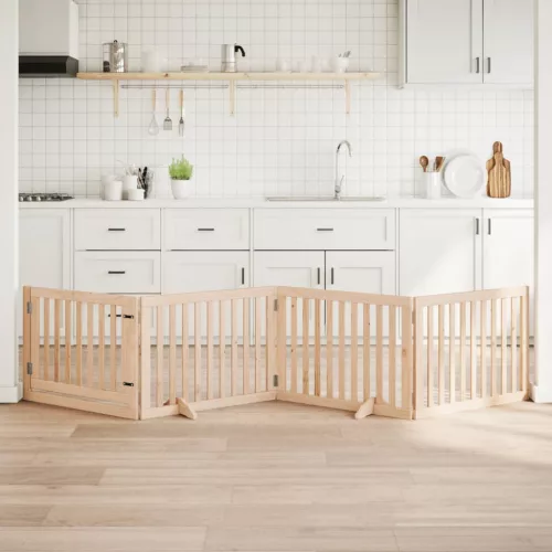  nyárfa 4 paneles összecsukható kutyakapu ajtóval 320 cm