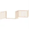  nyárfa 4 paneles összecsukható kutyakapu ajtóval 320 cm