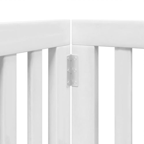  fehér nyárfa 6 paneles összecsukható kutyakapu ajtóval 300 cm