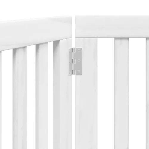  fehér nyárfa 3 paneles összecsukható kutyakapu 150 cm