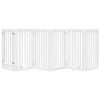  fehér nyárfa 6 paneles összecsukható kutyakapu ajtóval 300 cm