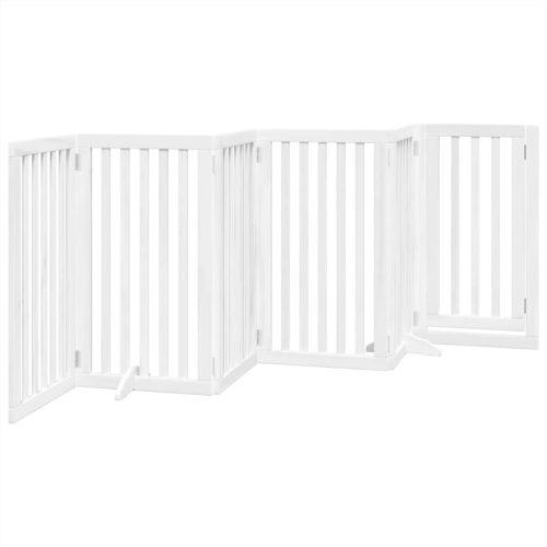  fehér nyárfa 6 paneles összecsukható kutyakapu ajtóval 300 cm