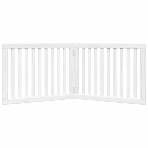  fehér nyárfa 2 paneles összecsukható kutyakapu 160 cm