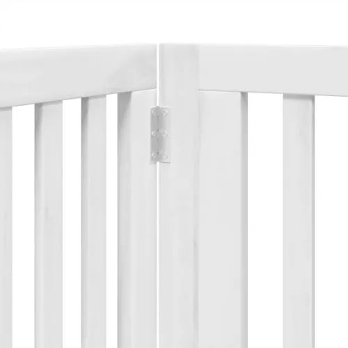  fehér nyárfa 4 paneles összecsukható kutyakapu ajtóval 320 cm